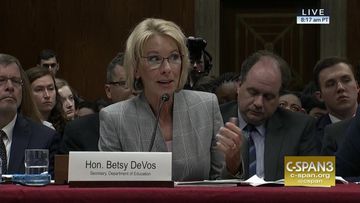 Sen. Merkley & questions Secretary DeVos on LGBTQ & Religious Discrimination (C-SPAN)