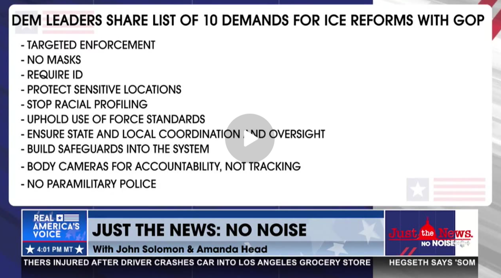 DEM LEADERS SHARE LIST OF DEMANDS FOR ICE REFORMS WITH GOP