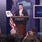 Royals Fan/White House Press Secretary with Mets logo (C-SPAN)
