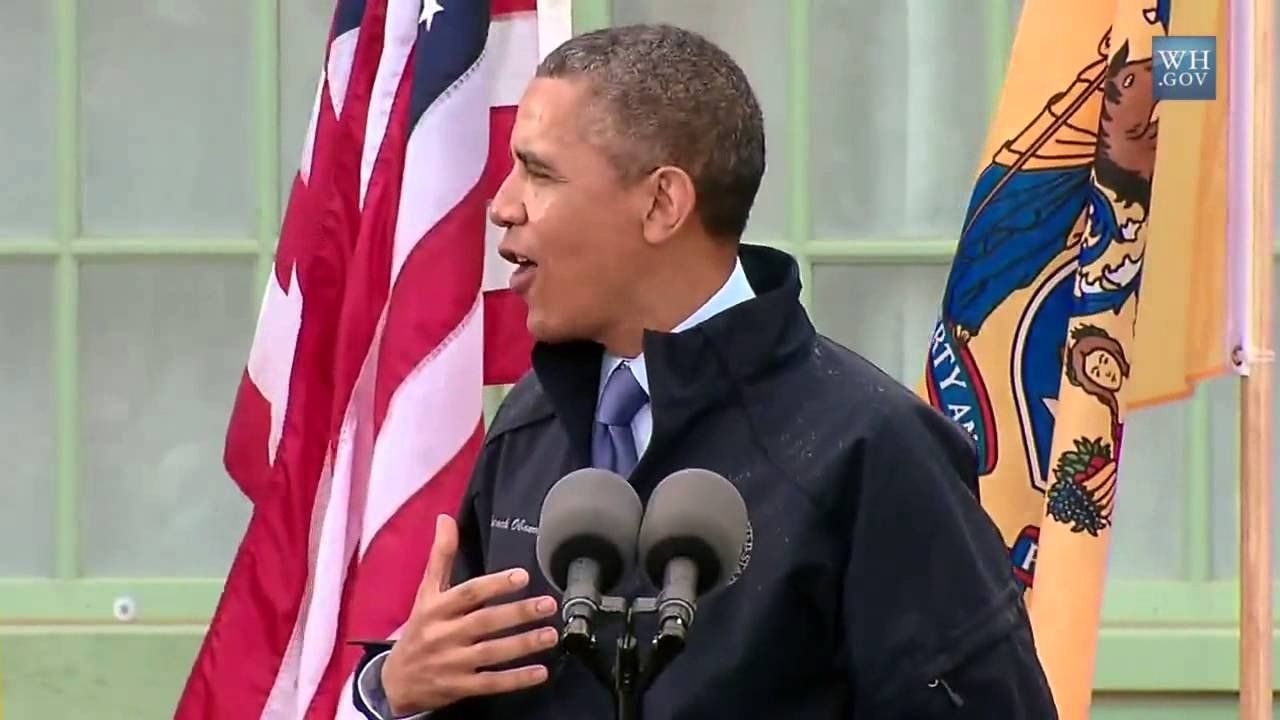 President Obama speaks on rebuilding the Jersey Shore