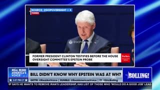 BILL CLINTON DIDN’T KNOW WHY EPSTEIN WAS AT THE WHITE HOUSE?