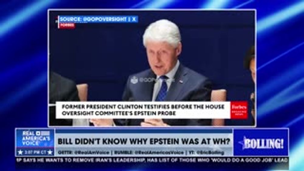 BILL CLINTON DIDN’T KNOW WHY EPSTEIN WAS AT THE WHITE HOUSE?