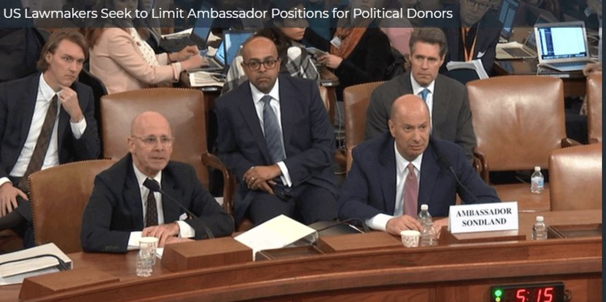 US Lawmakers Seek to Limit Ambassador Positions for Political Donors