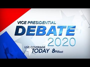 LIVE: 2020 Vice Presidential debate between VP Mike Pence & Kamala Harris