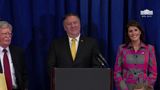 Ambassador Nikki Haley and National Security Advisor John Bolton Hold a Press Conference