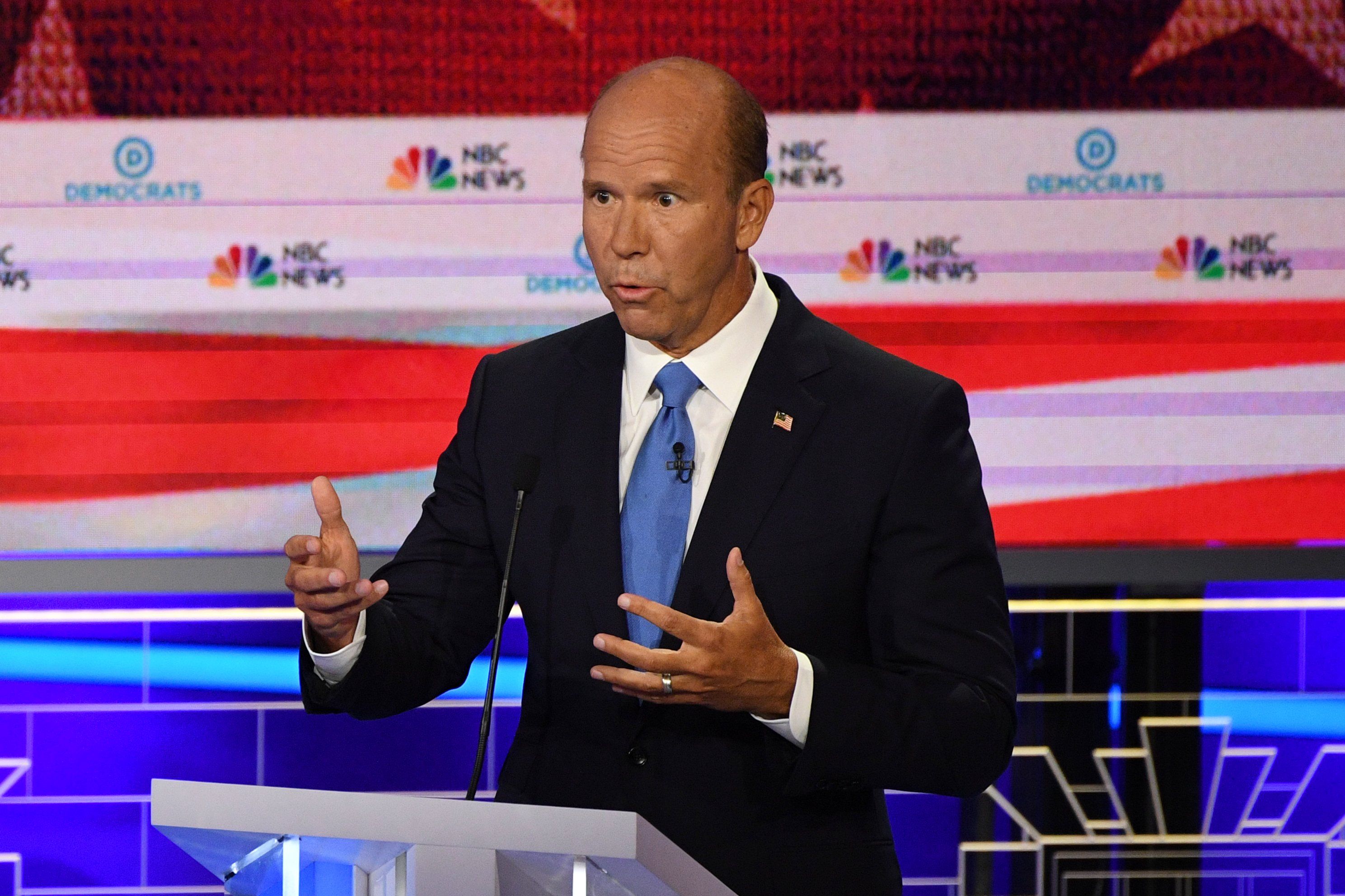 Former US Representative for Maryland John Delaney speaks during the first Democratic primary debate of the 2020 presidential campaign at the Adrienne Arsht Center for the Performing Arts in Miami,  June 26, 2019. 