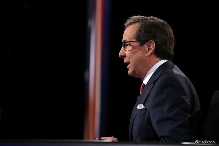 Fox News' Chris Wallace moderates the third and final 2016 presidential campaign debate between Republican U.S. presidential…