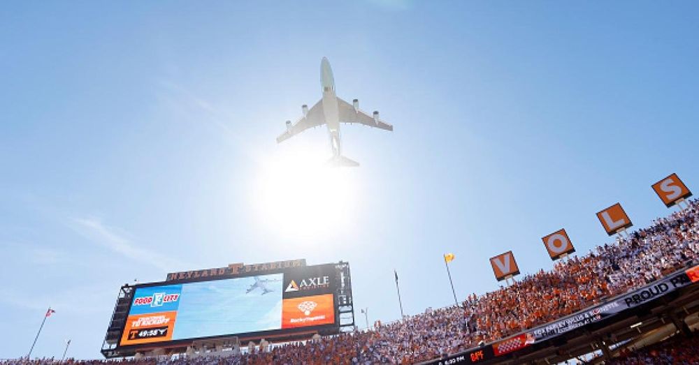Trump flies over stadium in Air Force One ahead of University of Texas-Tennessee football game
