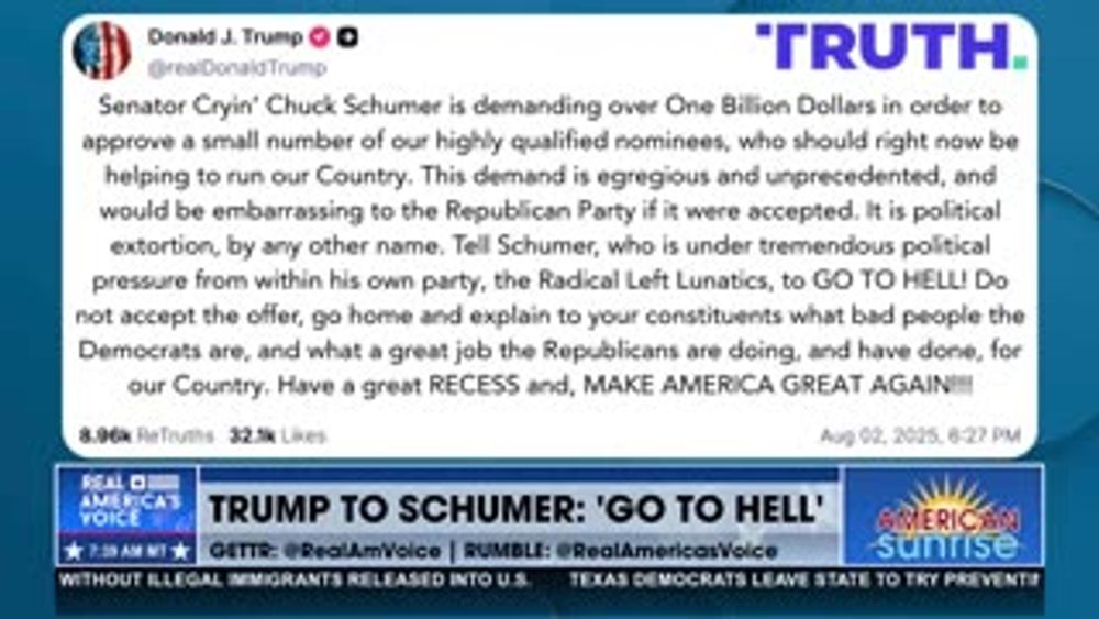 HE TOLD SCHUMER TO 'GO TO HELL'