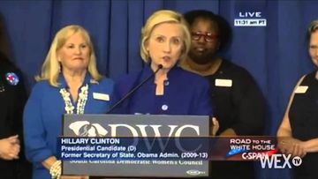 Hillary Clinton champions equal pay in South Carolina