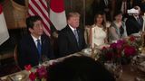 President Trump and The First Lady have a Social Dinner with the Prime Minister of Japan