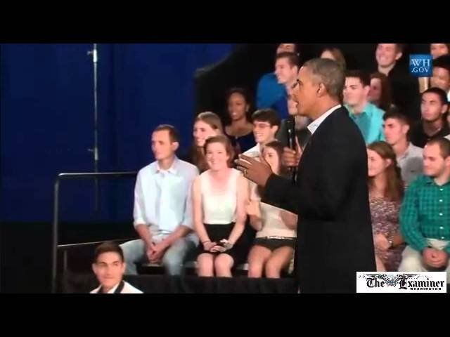 Obama at town hall: ‘If you want to get called on, wear the president’s face on your shirt’