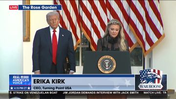 ERIKA KIRK ACCEPTS THE PRESIDENTIAL MEDAL OF FREEDOM FOR CHARLIE KIRK