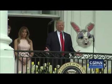 President Trump and First Lady Melania Trump remarks at White House Easter Egg Roll (C-SPAN)