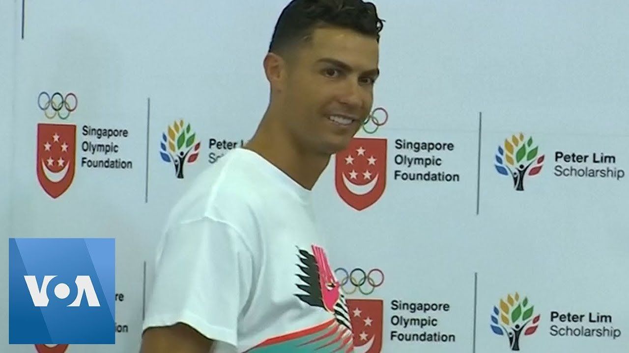Cristiano Ronaldo Visits School in Support of Singapore Olympic Foundation