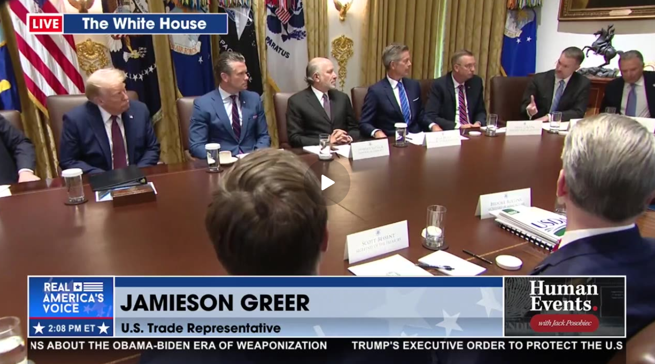 GREER UPDATES CABINET ON TRADE POLICY SUCCESS