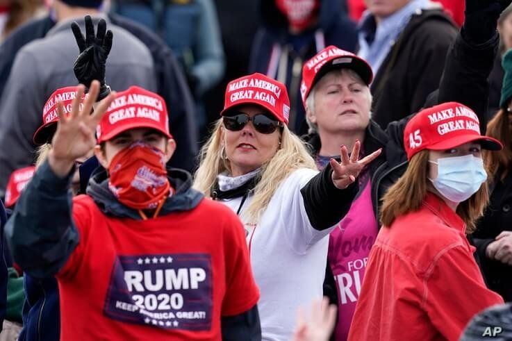 Supporters of President Donald Trump at a campaign rally in Londonderry, N.H., Oct. 25, 2020.