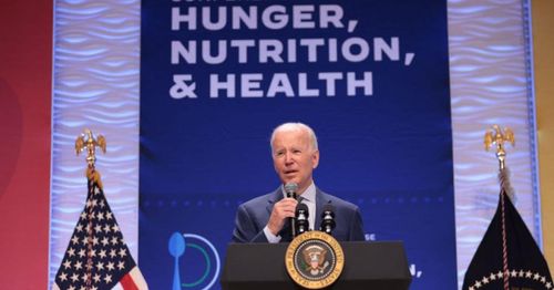 At White House conference, Biden appears to search for House Rep. who died last month