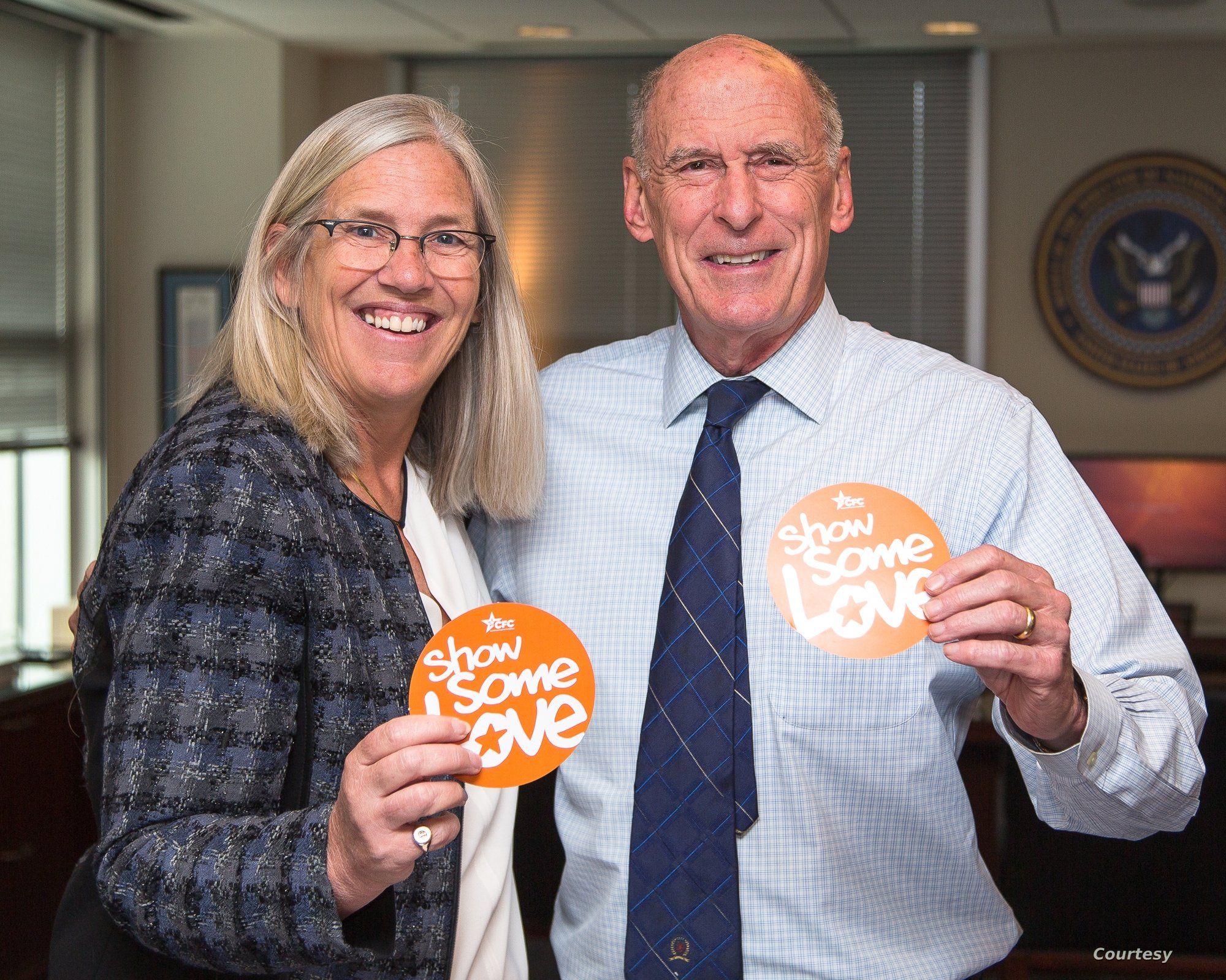 Principal Deputy Director of National Intelligence Sue Gordon and Director of National Intelligence Dan Coats.