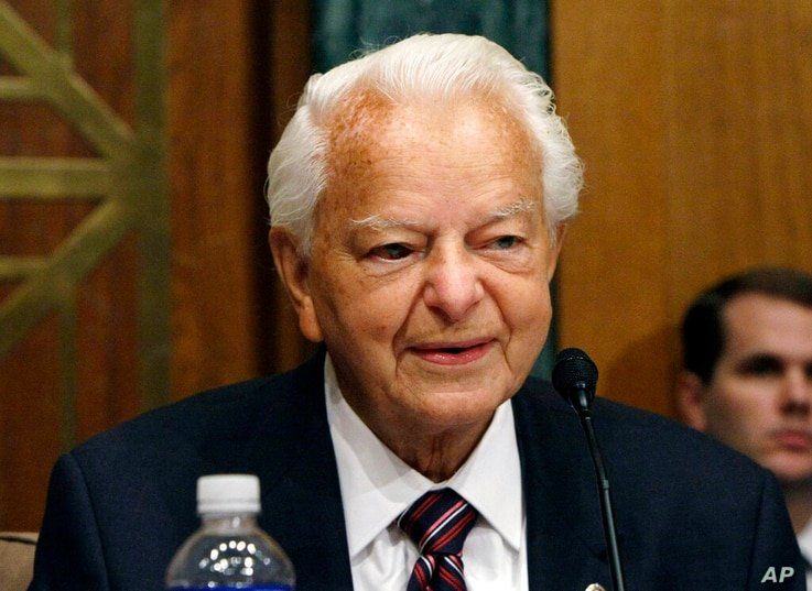 FILE - In this Sept. 26, 2007, file photo, Senate Appropriations Committee Chairman Sen. Robert Byrd, D-W.Va., presides over a…