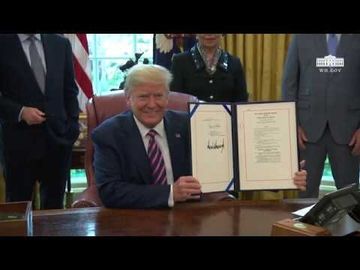 President Trump Participates in a Signing Ceremony