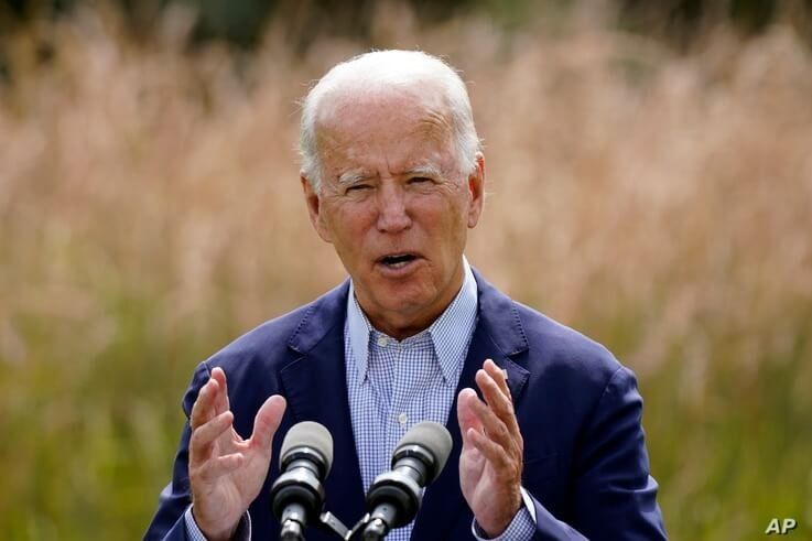 Democratic presidential candidate and former Vice President Joe Biden speaks about climate change and wildfires affecting…