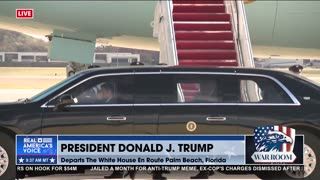 POTUS BOARDS AF1 TO WEST PALM BEACH