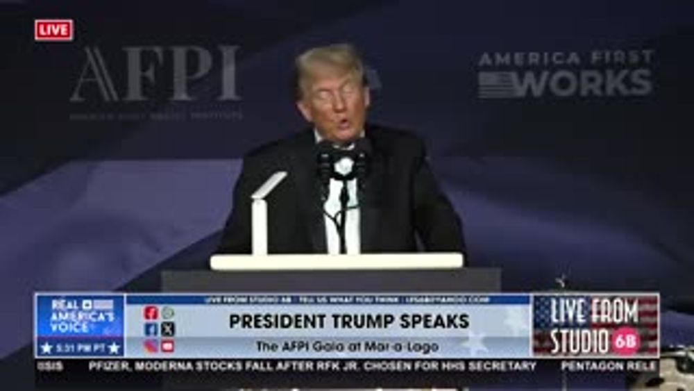 TRUMP SPEAKS AT THE AMERICA FIRST POLICY GALA