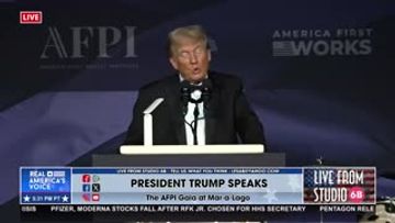 TRUMP SPEAKS AT THE AMERICA FIRST POLICY GALA