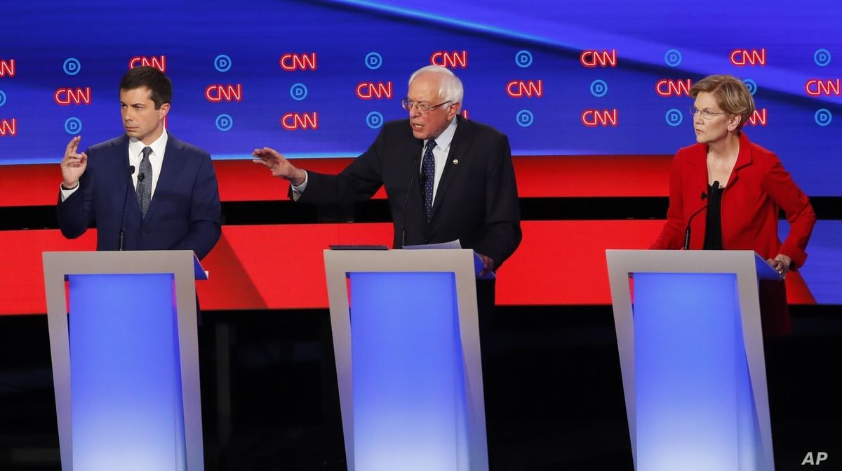 Senators Warren, Sanders Under Attack at Democrats’ Presidential Debate