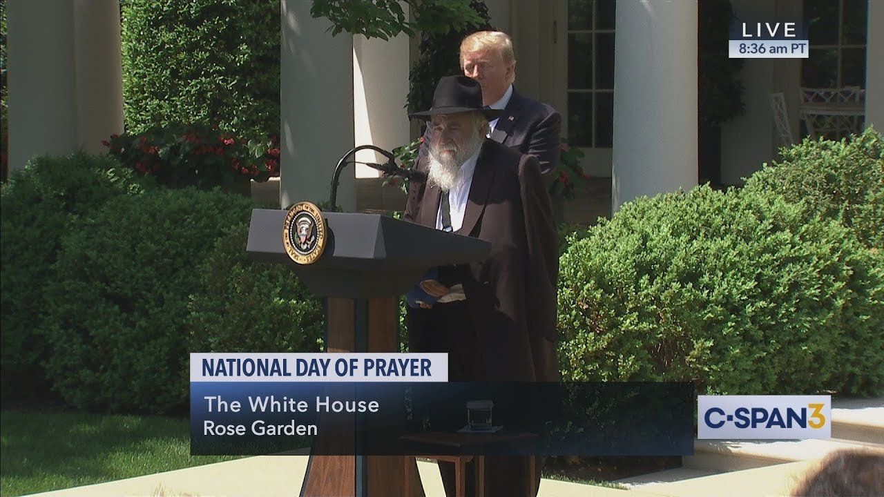 Rabbi Yisroel Goldstein at White House National Day of Prayer (C-SPAN)