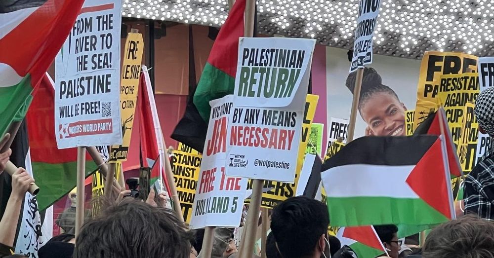 Pro-Palestinian protesters enter Fox News building in New York City