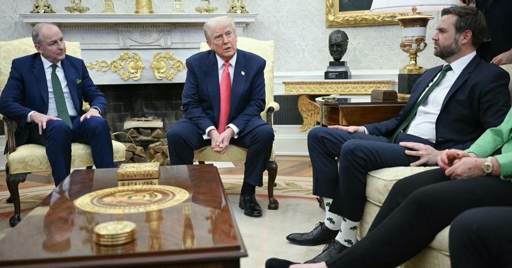 Trump meets with Irish Prime Minister Micheál Martin at White House