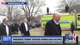 PRESIDENT TRUMP AND FIRST LADY ARRIVE AT DEVASTATION IN NC