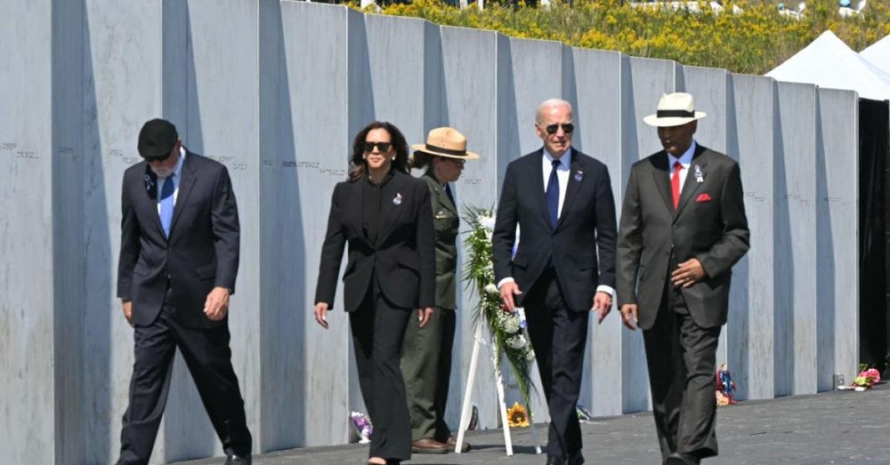 Harris, Biden visit Flight 93 Memorial in Shanksville, Pa. for 9/11 remembrance ceremony