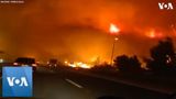 Dramatic Video Shows Wildfires Next to Road in Croatia