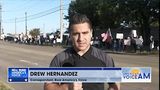 Hundreds of people protest airline mandates in Dallas, TX