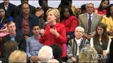 Hillary Clinton pushes gun control at NH town hall