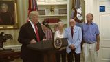 President Trump Visits with Survivors from the USS Arizona