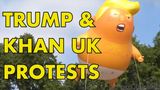 Londoners React To Trump & Khan “Balloon Protests”