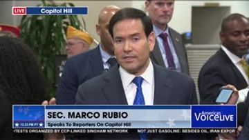 SEC. RUBIO SETS REPORTER STRAIGHT
