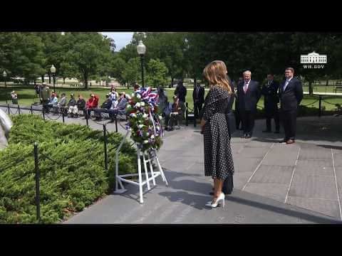 President Trump and The First Lady Participate in a Wreath Laying Ceremony