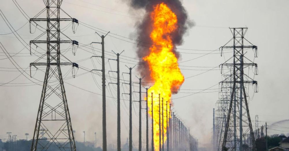 Flaming column erupts from Houston-area pipeline, officials waiting for burnout