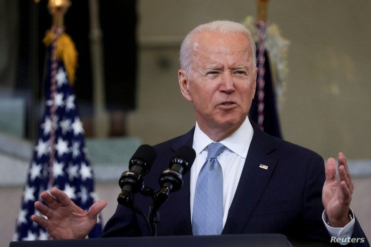 U.S. President Joe Biden delivers remarks on actions to protect voting rights in a speech at National Constitution Center in…