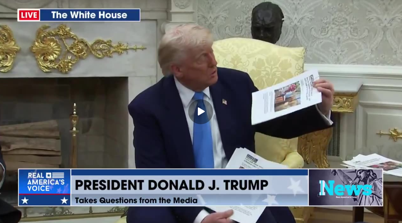 THE GENOCIDE IN SOUTH AFRICA CONTINUES, POTUS SHOWS PHOTOS