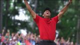 President Donald Trump presents the Presidential Medal of Freedom to Tiger Woods