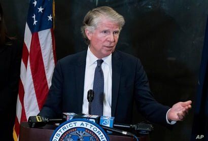 FILE - In this Monday, Feb. 24, 2020, file photo, Manhattan District Attorney Cyrus Vance Jr., speaks at a news conference in…