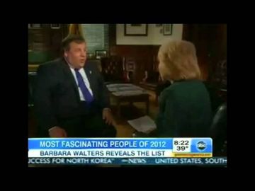 Barbara Walters asks Chris Christie if he is too fat to be president