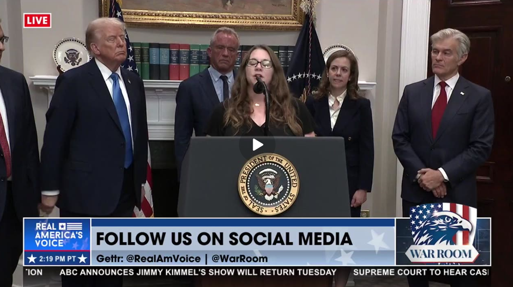 A MOTHER OF A CHILD WITH AUTISM SPEAKS AT THE WHITE HOUSE