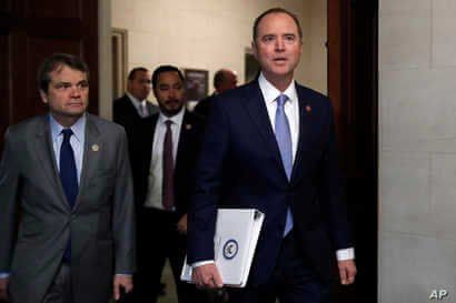 House Intelligence Committee Chairman Adam Schiff, D-Calif., arrives for a hearing with former U.S. Ambassador to Ukraine 
